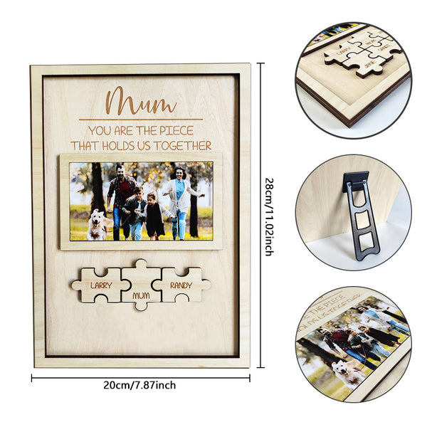 Mother's Day Puzzle Plaque You Are The Piece That Holds Us Together Custom  Puzzle Sign - Upfamilie Gifts Store