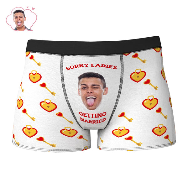 Custom Face Boxer Men's Underwear Funny Valentine's Day Gifts for