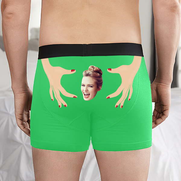 Custom Photo Boxers Face Boxer Shorts Green - Put any Face on Boxers –  santacalcetines