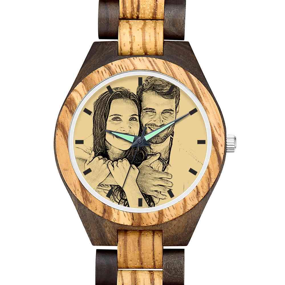 Engraved wooden hotsell watches for men